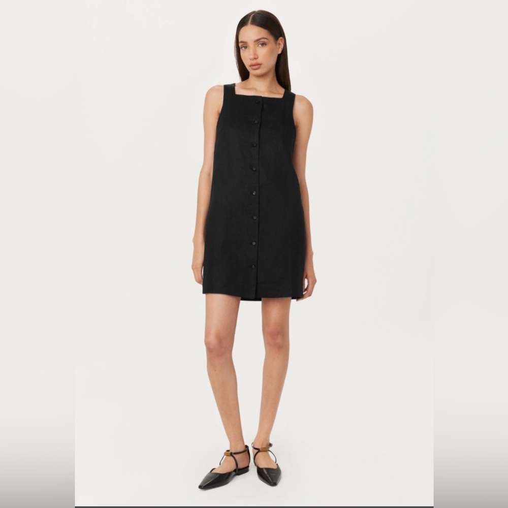 Frank & Oak pinafore linen dress size Medium